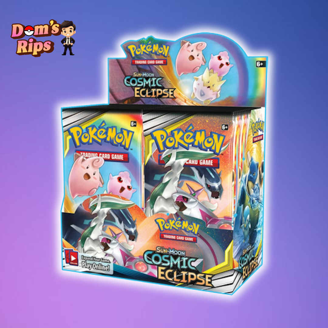 POKEMON TCG SUN AND MOON - COSMIC ECLIPSE BOOSTER BOX with Acrylic