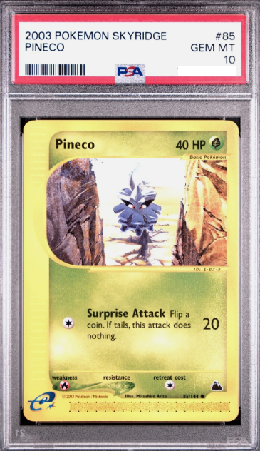 2003 POKEMON SKYRIDGE #85 PINECO PSA 10