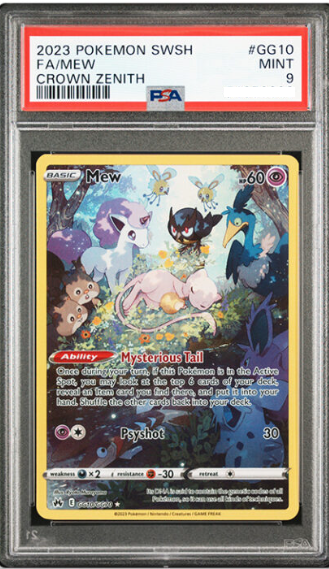 2023 Pokemon Sword And Shield Crown Zenith Gg10 Full Art/mew PSA MINT 9