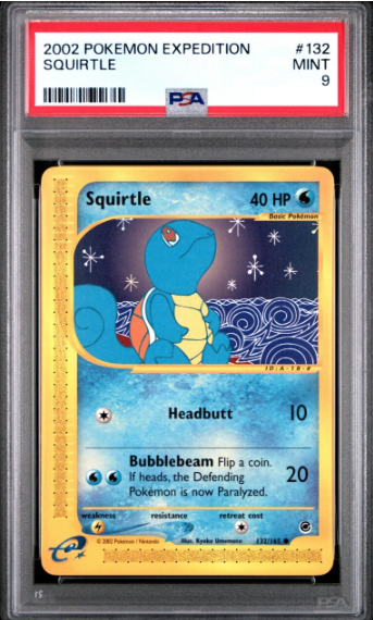 2002 POKEMON EXPEDITION 132 SQUIRTLE PSA MINT 9