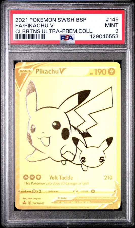 PSA 9 - Pikachu V SWSH145 Celebrations Ultra Premium Collection - Pokemon