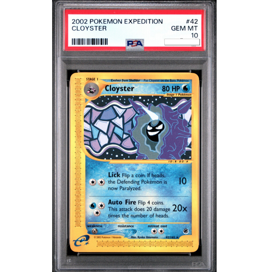 2002 POKEMON EXPEDITION 42/165 CLOYSTER PSA 10
