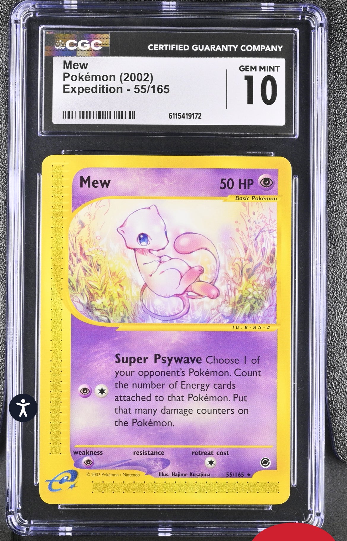 POKEMON TCG MEW EXPEDITION 55/165 CGC GEM MINT 10