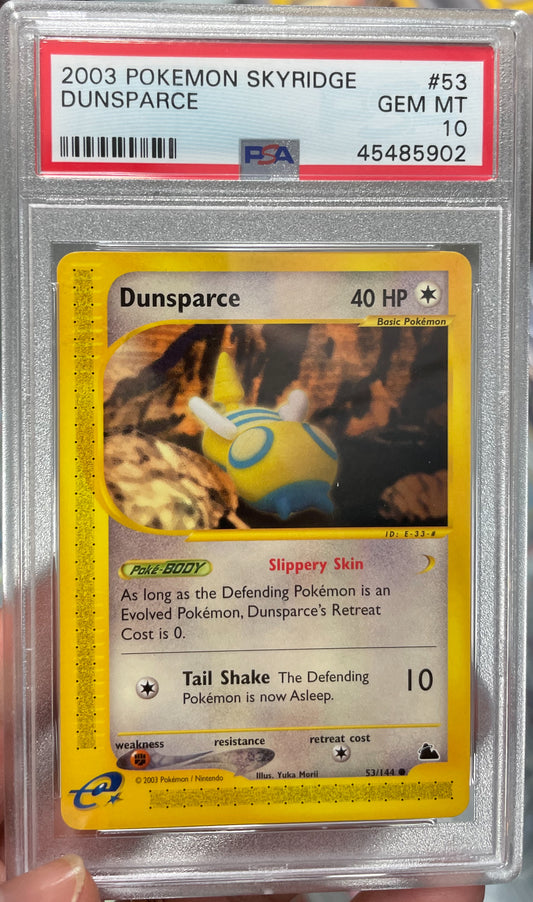 2003 -  PSA 10 Dunsparce 53/144 - Skyridge Non Holo