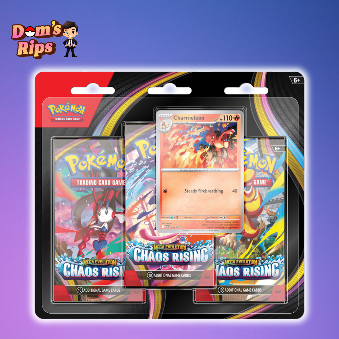 POKEMON TCG CHAOS RISING 3 PACK BLISTER