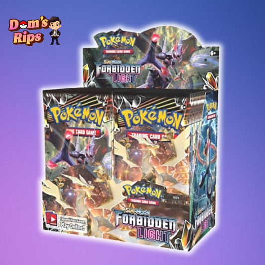 POKEMON TCG 2018 SUN AND MOON - FORBIDDEN LIGHT BOOSTER BOX with Acrylic