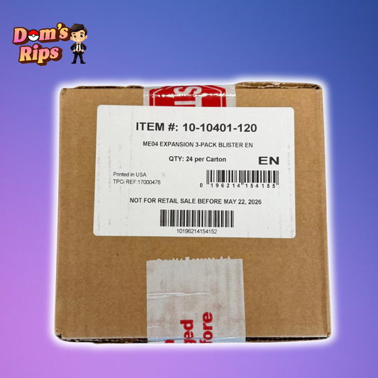 POKEMON CHAOS RISING (ME04) 3 PACK BLISTER CASE - FACTORY SEALED (24)