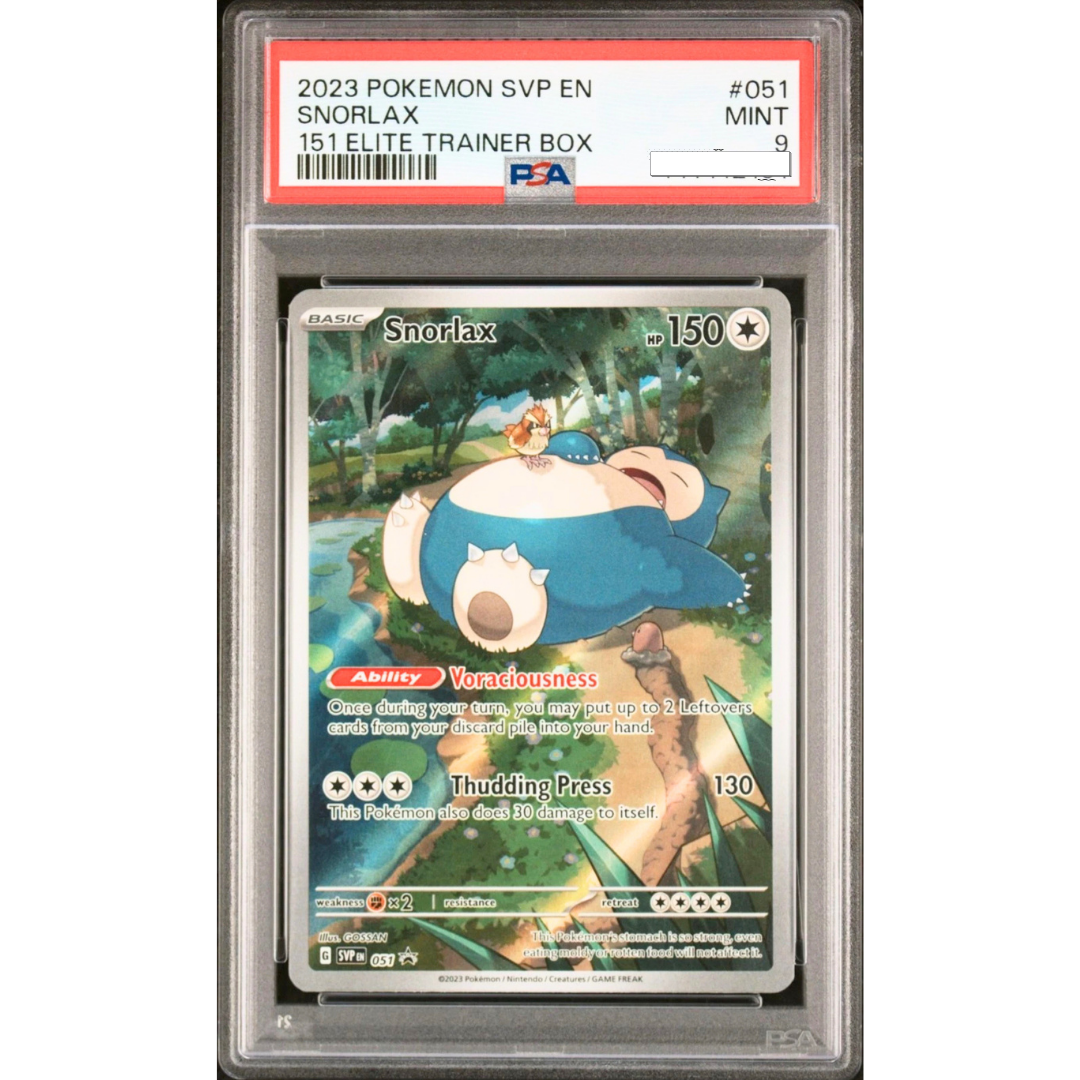 PSA 9 151 Snorlax Black Star Promo SVP 051