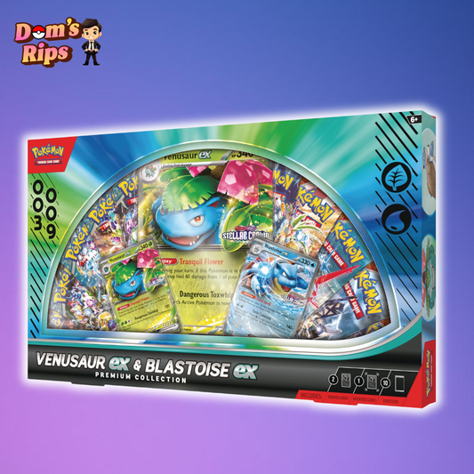 VENUSAUR EX & BLASTOISE EX PREMIUM COLLECTION BOX