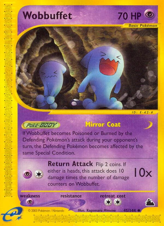 Skyridge - Wobbuffet 45/144 - Mint Condition - Fresh Pack to Sleeve