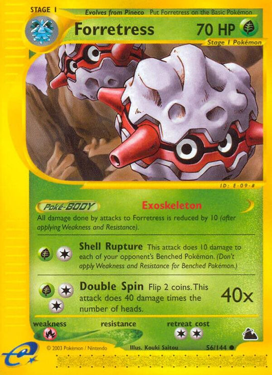 Skyridge - Forretress 56/144 - Mint Condition - Fresh Pack to Sleeve