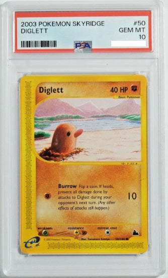 2003 PSA 10 Diglett #50 Skyridge