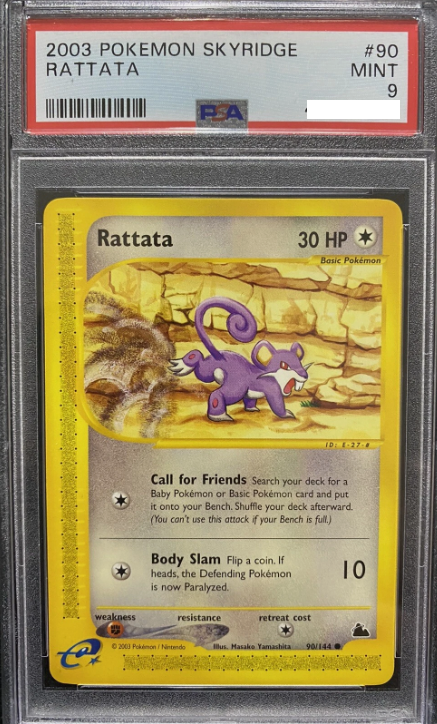 2003 Pokemon Skyridge Rattata 90/144 PSA 9