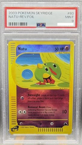 2003 POKEMON NATU REVERSE REV HOLO FOIL #80 E-SERIES SKYRIDGE PSA 9 WOTC