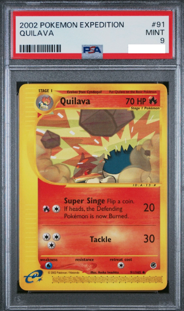 2002 POKEMON EXPEDITION #91 QUILAVA PSA 9