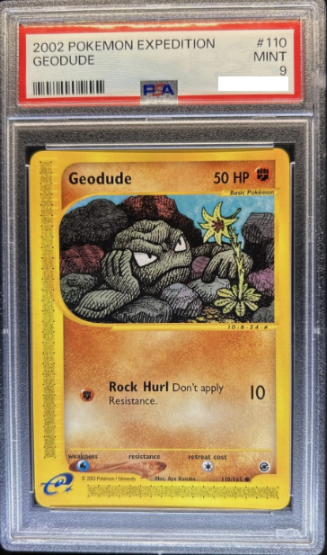 2002 Pokemon Expedition Set Geodude #110/165 PSA 9