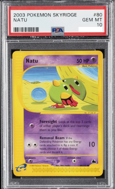 2003 POKEMON SKYRIDGE #80 NATU PSA 10