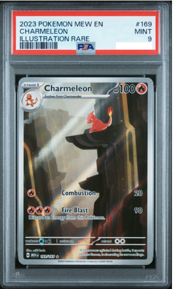 2023 POKEMON MEW EN-151 169 CHARMELEON ILLUSTRATION RARE PSA MINT 9