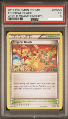 2012 POKEMON WORLD CHAMPIONSHIPS PROMO BW50 TROPICAL BEACH PSA 5